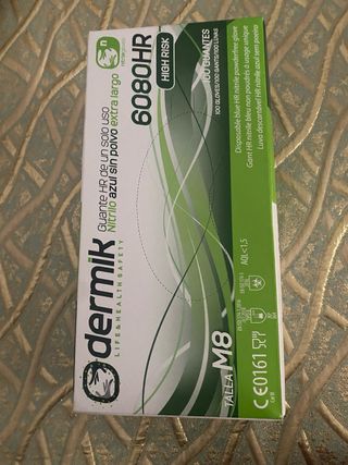Caja Guantes Nitrilo Dermik M8 100uds