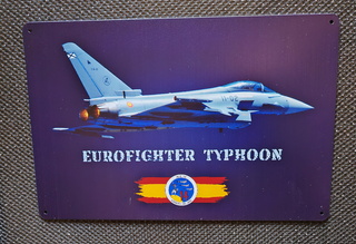 Cartel Metálico Eurofighter Ala 14