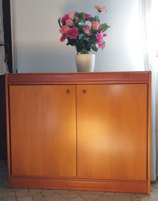 Mobile porta TV in legno con ante ripiano multiuso