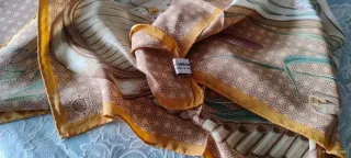 Foulard pura seta Tortora Made in Italy