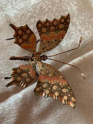Farfalla decorativa metallo smaltato