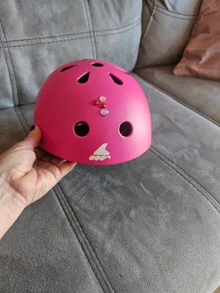 Casco patines niña rosa Rollerblade