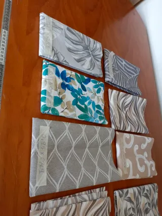 Lote 10 retales tela loneta estampada