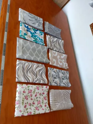 Lote 10 retales tela loneta estampada