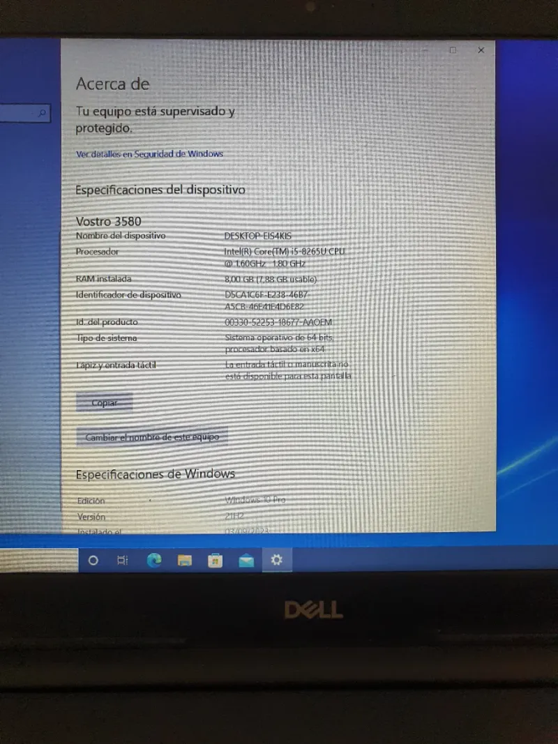 Portátil Dell Vostro 35BD i5 8GB RAM afbeelding 4