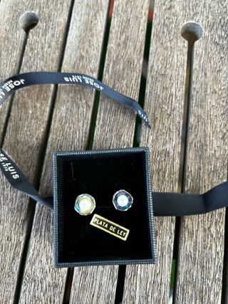 Pendientes Plata Ley Perla HECHOS A MANO ARTESANIA