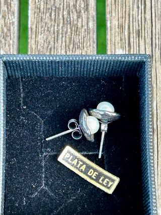Pendientes Plata Ley Perla HECHOS A MANO ARTESANIA
