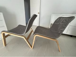 2 Sillas Nolmyra IKEA Madera Gris