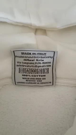 Felpa Resell Apparel Bianca Tg. L