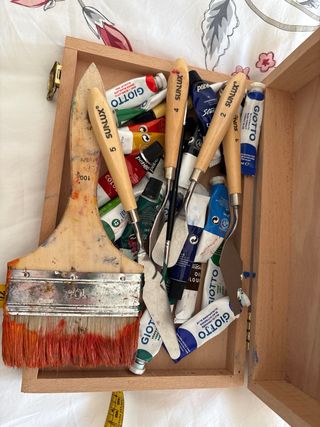 Scatola Legno Pittura Completa