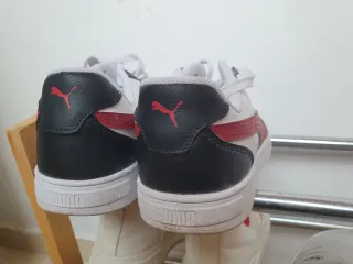 Zapatillas Puma Caven Block Jr Blancas Rojas