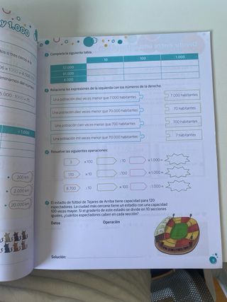 Cuaderno 10 de números y operaciones. Primaria