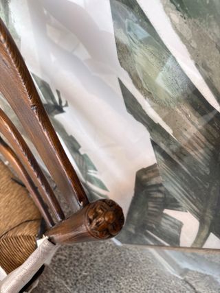 Silla provenzal madera y ratán
