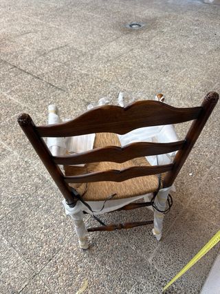 Silla provenzal madera y ratán