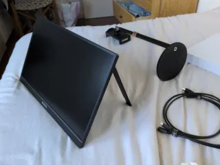 Pantalla Portátil Arzopa 17 FHD Negra y soporte