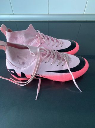 Zapatillas Futbol Tacos Rosa y Negro