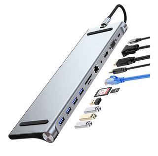 Estación Acoplamiento USB C 11-en-1 Cablexpert
