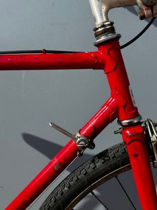 Bici paseo vintage roja talla XL ruedas grandes