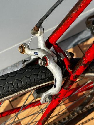 Bici paseo vintage roja talla XL ruedas grandes