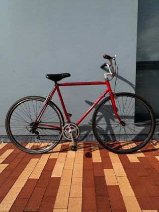 Bici paseo vintage roja talla XL ruedas grandes