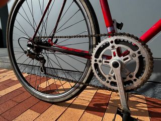 Bici paseo vintage roja talla XL ruedas grandes