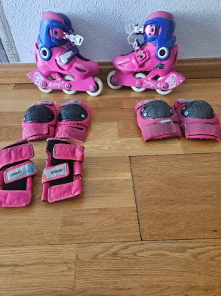 Patines Oxelo Rosas Niña Talla 26-28