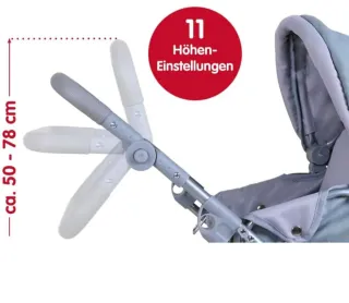 Cochecito de muñecas doble rosa