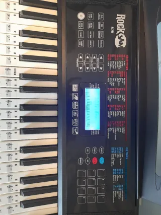 Teclado Rockjam RJ761 con soporte y banqueta