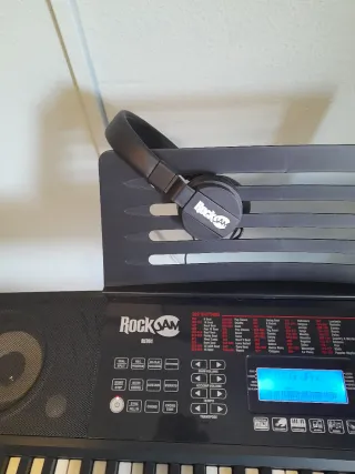 Teclado Rockjam RJ761 con soporte y banqueta