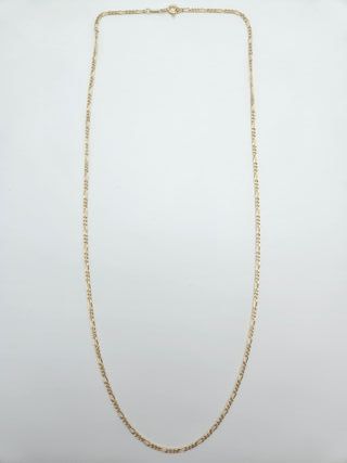 Cadena de Oro 18K, Fígaro 3x1 Maciza, 8,06gr, 60cm