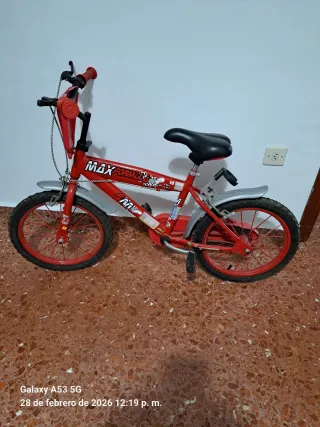 Bicicleta infantil roja MAX FORMULA