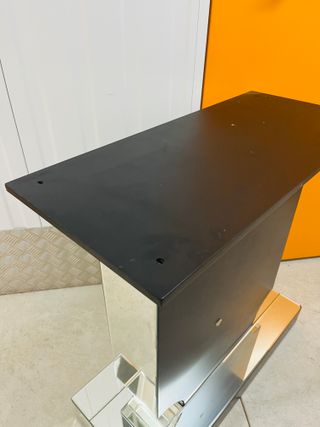 Mesita auxiliar negra mesa de madera mesa entrada