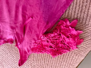 Camisa Moda Italiana Talla M/L Rosa Fucsia