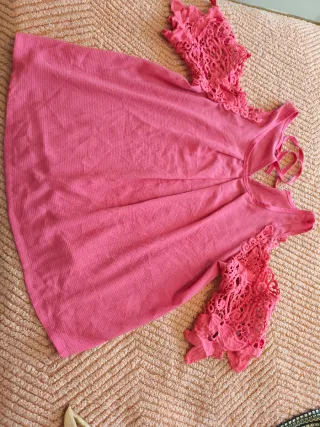 Camisa Moda Italiana Talla M/L Rosa Fucsia