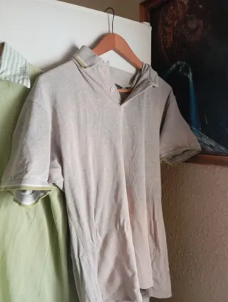 2 Camisas Polo Hombre Verde y Gris