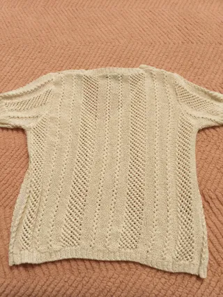 Jersey Mango calado Talla única beige