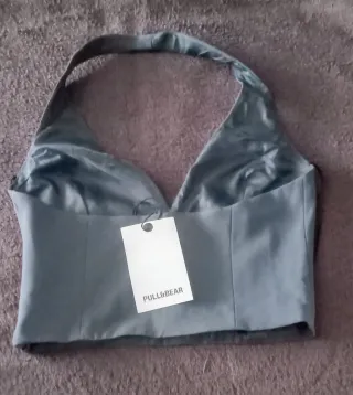 Top Pull&Bear gris talla XS
