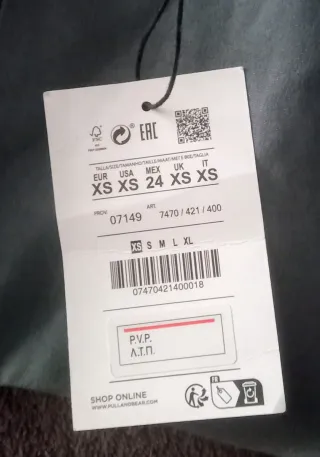 Top Pull&Bear gris talla XS