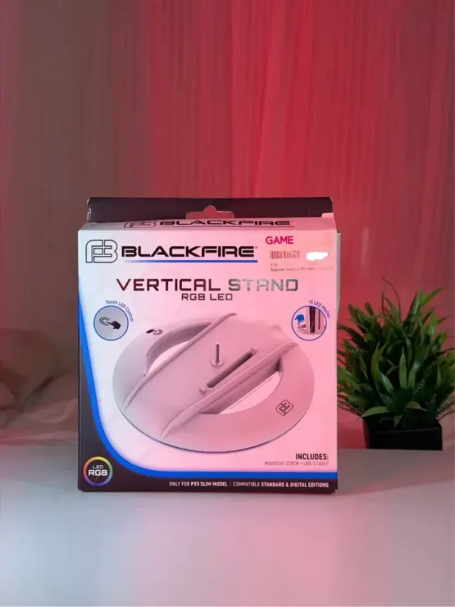 Soporte Vertical PS5 Slim RGB LED Blackfire