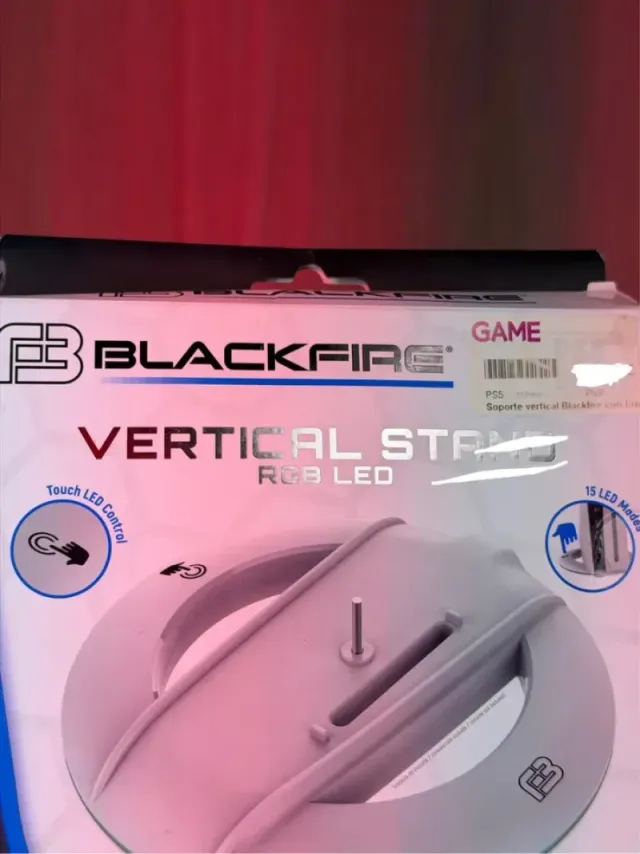 Soporte Vertical PS5 Slim RGB LED Blackfire