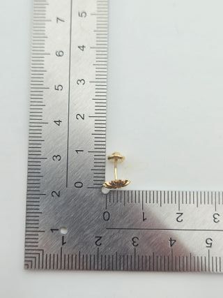 Pendientes Oro 18K Flor 0,58gr 0,7cm