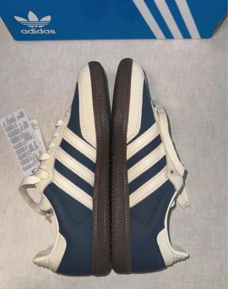 Adidas Samba Mujer Azul y Beige