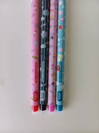 Canetas Apagáveis Hello Kitty, Kuromi, Cinnamoroll