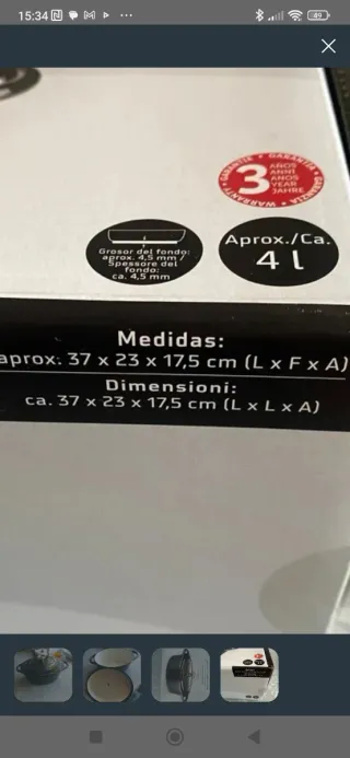 Olla Cacerola Hierro Fundido Negra