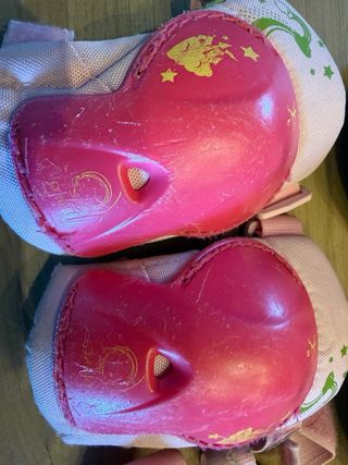 Protecciones patinaje niña rosa