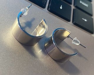 Pendientes plateados aro