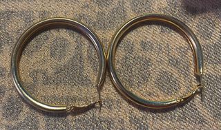 Pendientes plateados aro