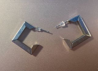 Pendientes plateados aro