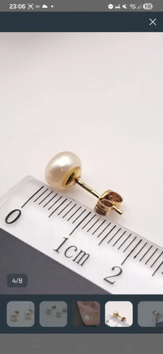 Pendientes perlas oro 18k