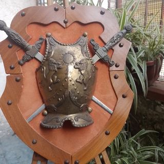 Antico stemma araldico con spade